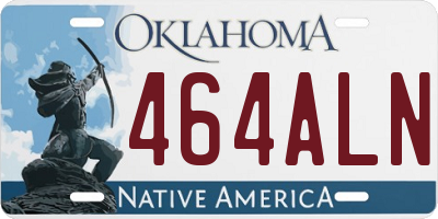 OK license plate 464ALN