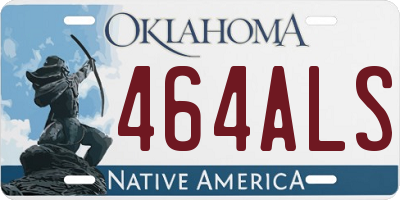 OK license plate 464ALS