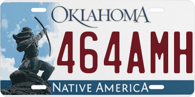 OK license plate 464AMH