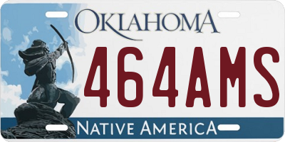 OK license plate 464AMS