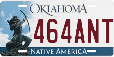 OK license plate 464ANT