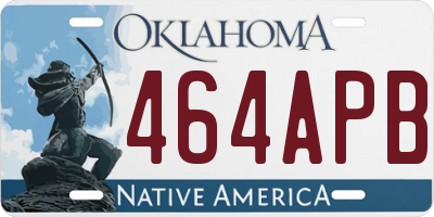 OK license plate 464APB