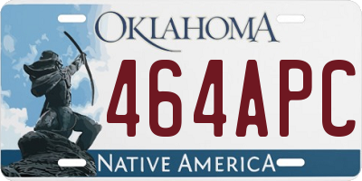 OK license plate 464APC