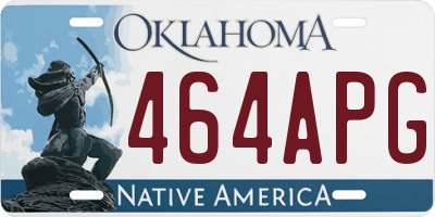 OK license plate 464APG