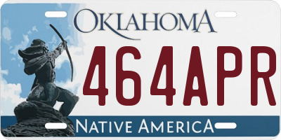 OK license plate 464APR