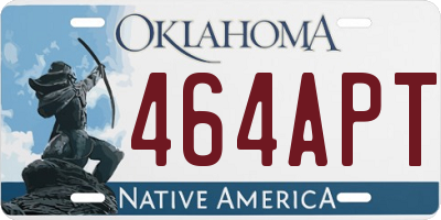 OK license plate 464APT