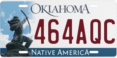 OK license plate 464AQC