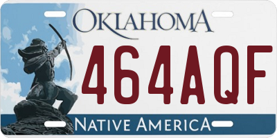 OK license plate 464AQF