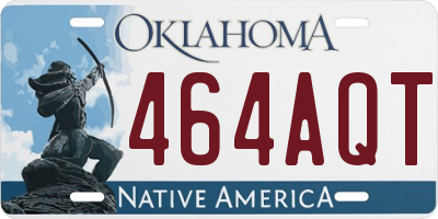 OK license plate 464AQT