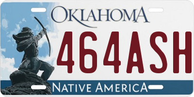 OK license plate 464ASH