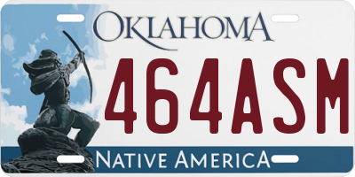 OK license plate 464ASM