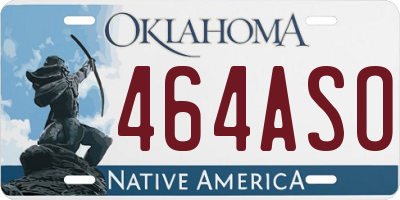 OK license plate 464ASO