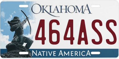 OK license plate 464ASS