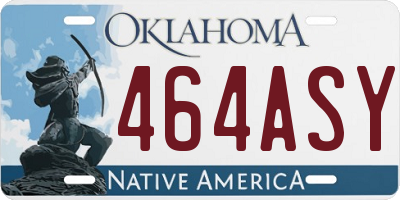 OK license plate 464ASY