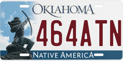 OK license plate 464ATN
