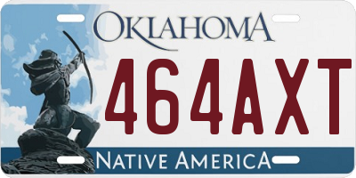 OK license plate 464AXT