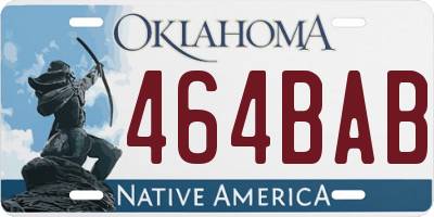 OK license plate 464BAB