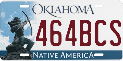 OK license plate 464BCS