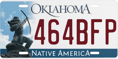 OK license plate 464BFP