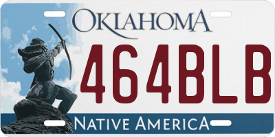 OK license plate 464BLB