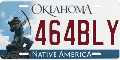 OK license plate 464BLY