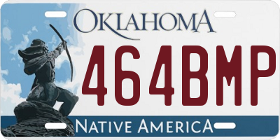 OK license plate 464BMP