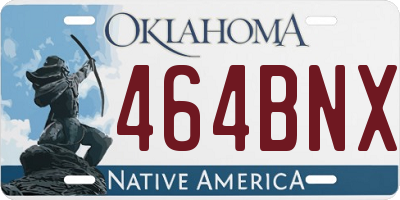 OK license plate 464BNX