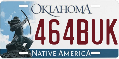 OK license plate 464BUK