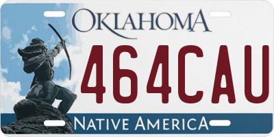OK license plate 464CAU