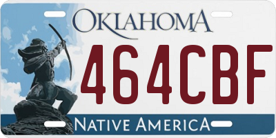 OK license plate 464CBF