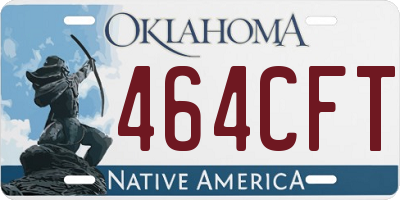 OK license plate 464CFT