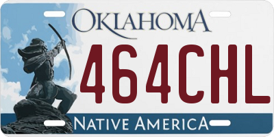 OK license plate 464CHL