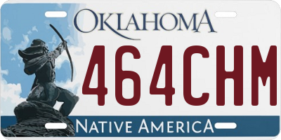 OK license plate 464CHM