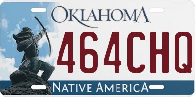 OK license plate 464CHQ