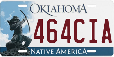 OK license plate 464CIA