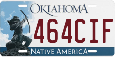 OK license plate 464CIF