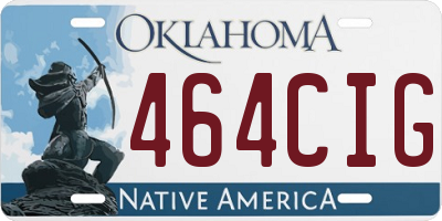 OK license plate 464CIG