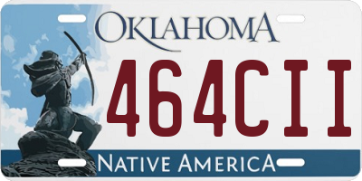 OK license plate 464CII