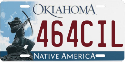 OK license plate 464CIL