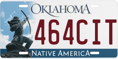 OK license plate 464CIT