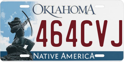 OK license plate 464CVJ