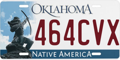 OK license plate 464CVX