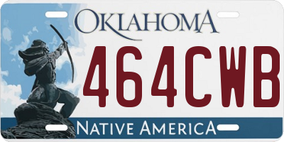 OK license plate 464CWB