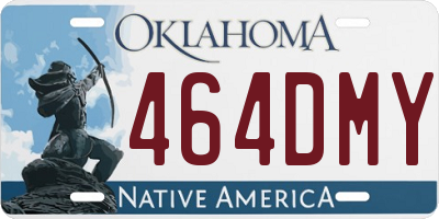 OK license plate 464DMY