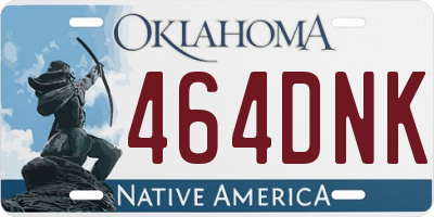 OK license plate 464DNK