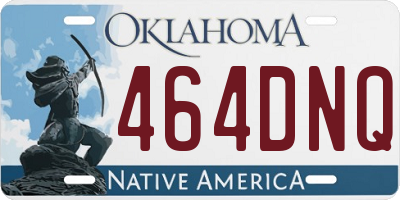 OK license plate 464DNQ