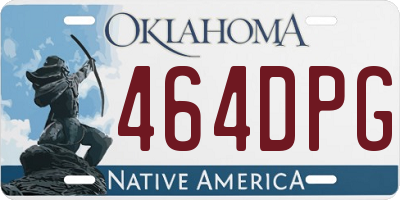 OK license plate 464DPG