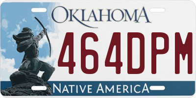 OK license plate 464DPM