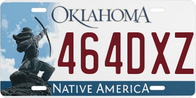 OK license plate 464DXZ