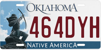 OK license plate 464DYH